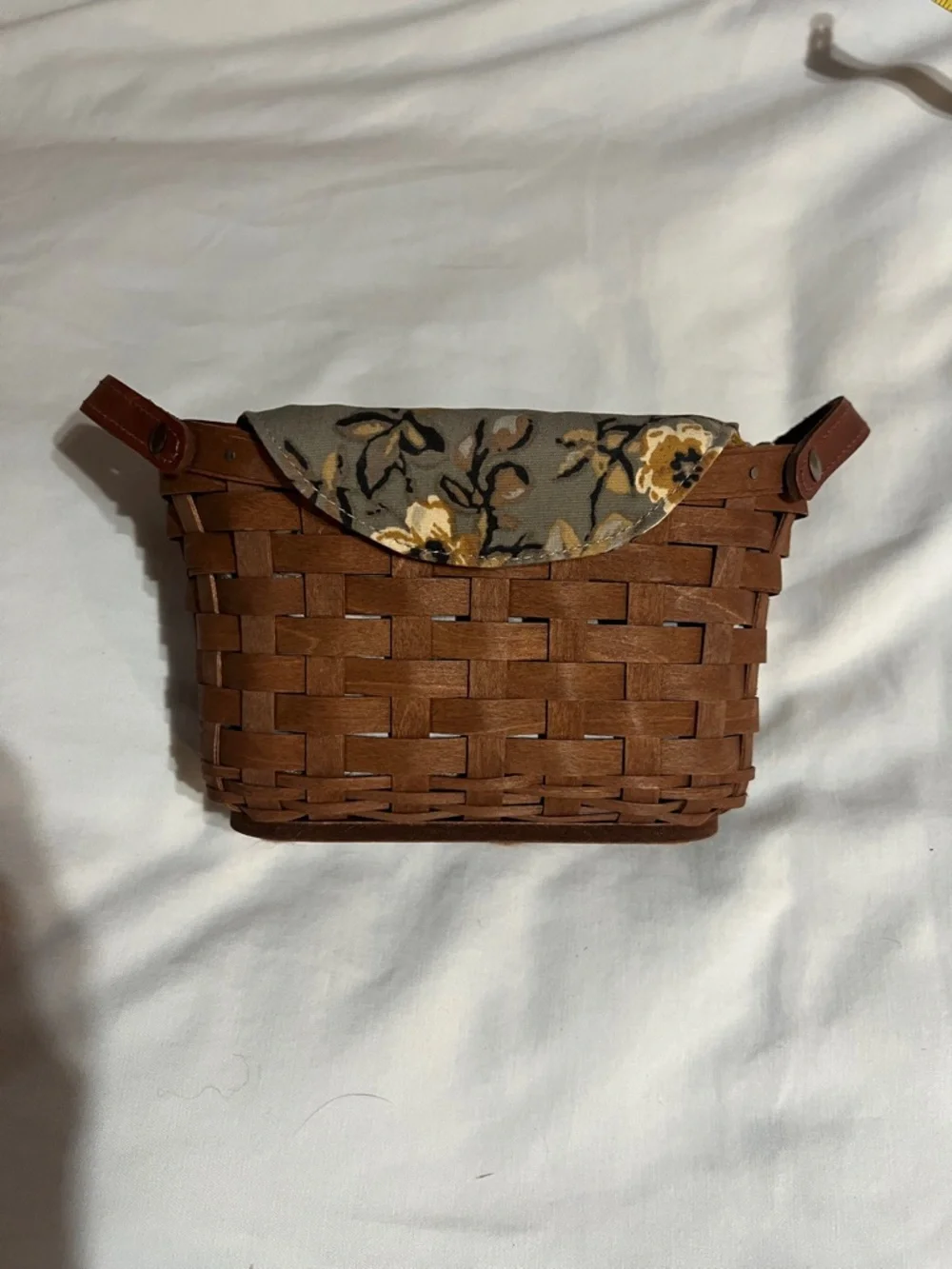 Longaberger 2007 Journal Basket in Rich Brown with Fabric Liner